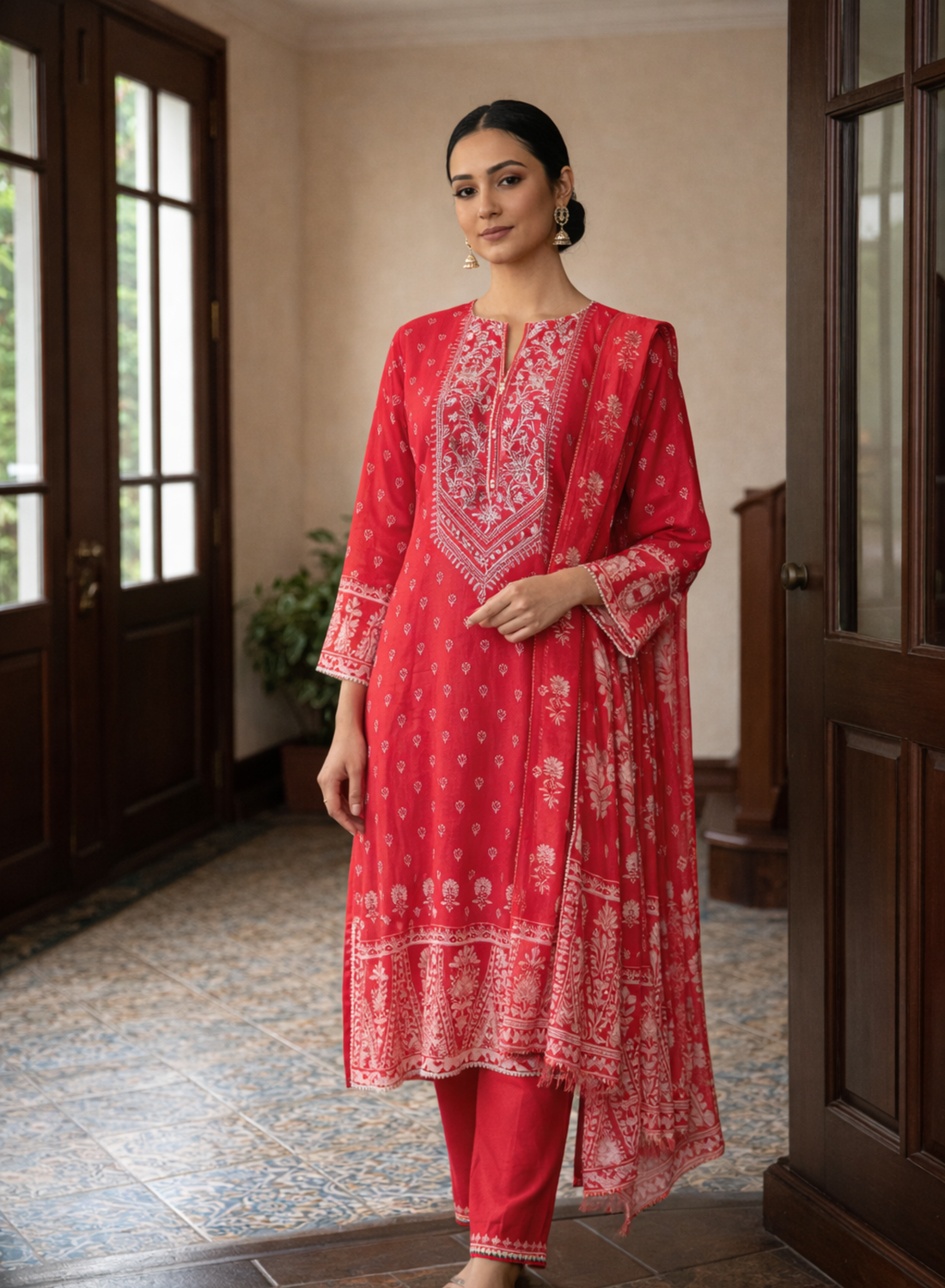 Hot Pink Lawn 3-Piece Summer Wear Set